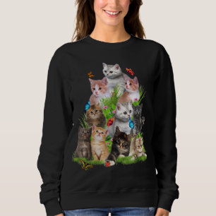 Sudadera Graciosos gatos Árbol de Navidad Cute Gato Gato Ga