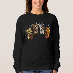 Sudadera Graciosos Gatos Jugando Músico De La Orquesta De V