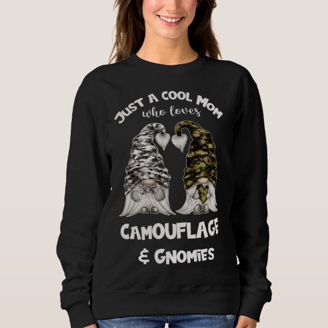 Sudadera Graciosos Gnomes De Camuflaje Para La Mamá De Guay (Anverso)