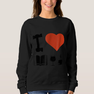 Sudadera Graciosos libros de café y Novedad de amantes del