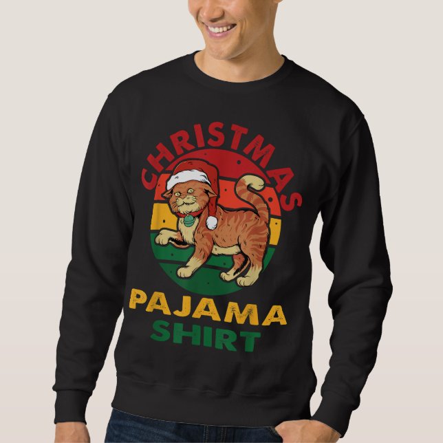 Sudadera Graciosos Navidades Cat Pajama Xmas (Anverso)