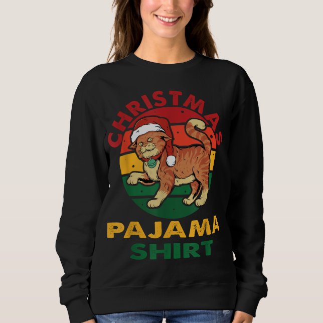 Sudadera Graciosos Navidades Cat Pajama Xmas (Anverso)