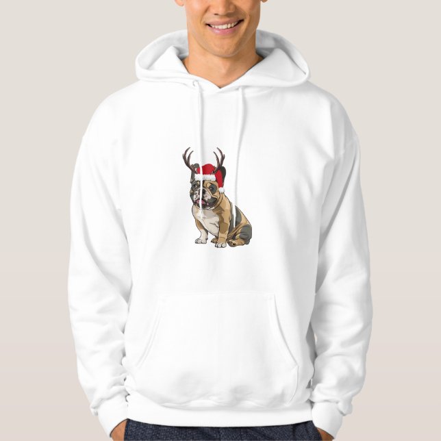 Sudadera Graciosos Navidades de Bulldog franceses (Anverso)