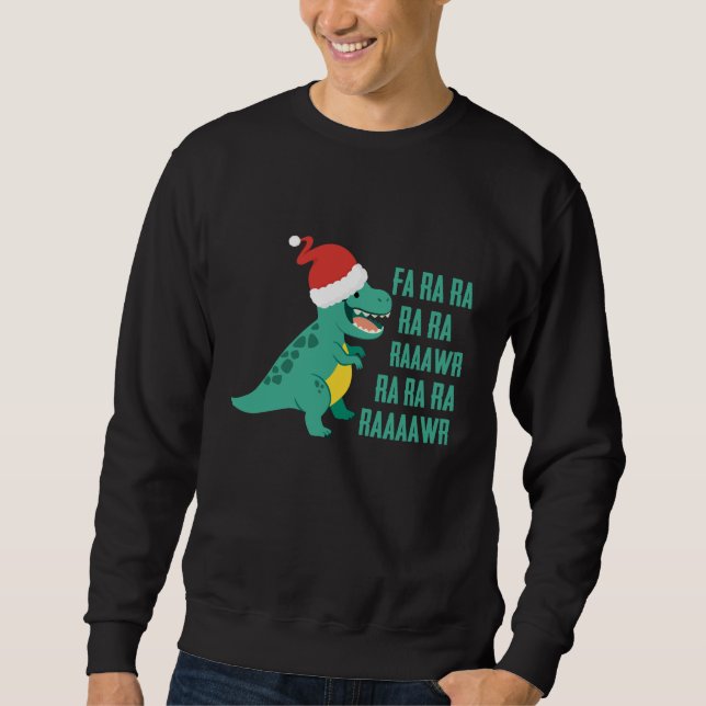 Sudadera Graciosos Navidades de la Fiesta de los Dinosaurio (Anverso)