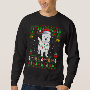 Sudadera Graciosos Navidades de Perro Westie Xmas Santa Ugl