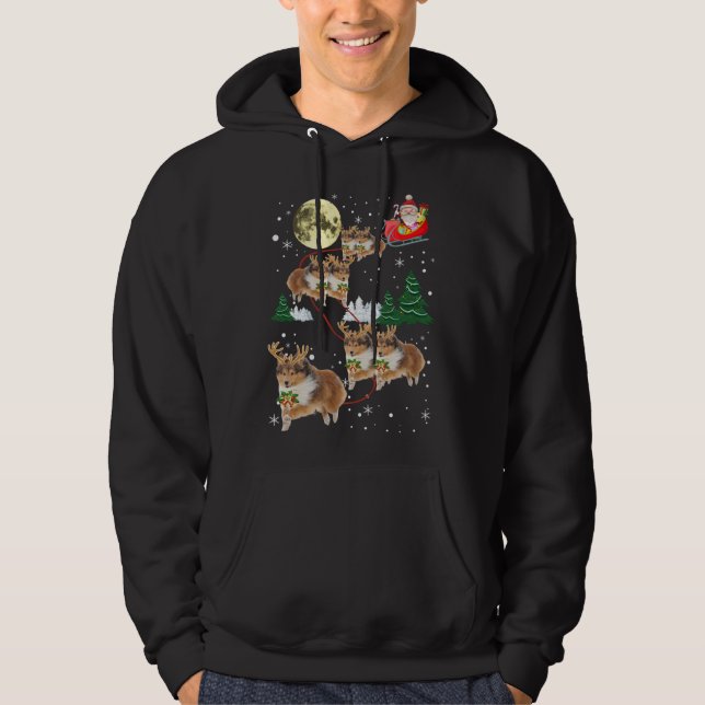 Sudadera Graciosos renos Sheltie Navidades de Navidad amant (Anverso)