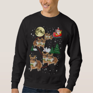 Sudadera Graciosos renos Sheltie Navidades de Navidad amant