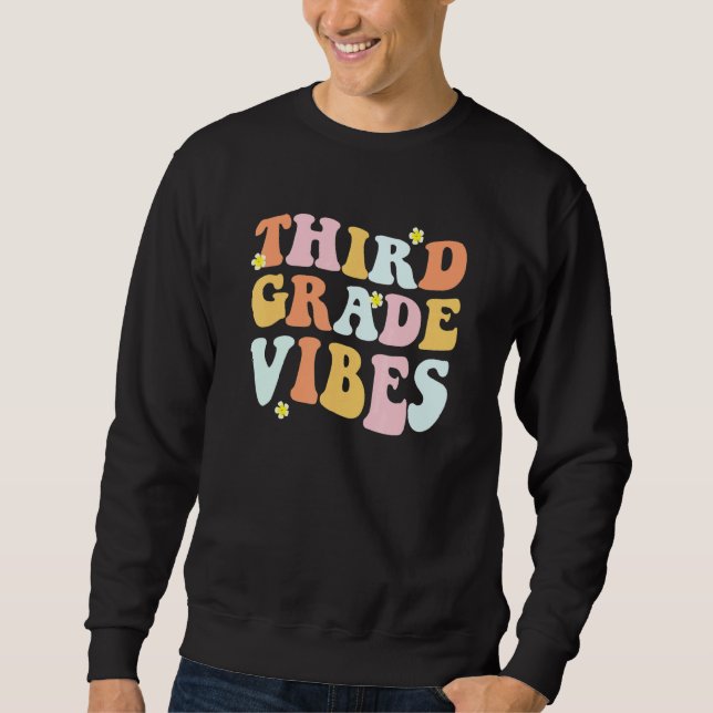 Sudadera Grade 3 Teachers  Students   Hippie Third Grade Vi (Anverso)