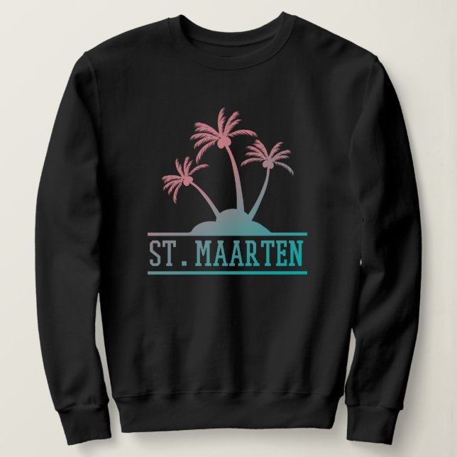Sudadera Gradiente azul y rosa San Martín | Sint Martin (Anverso del diseño)