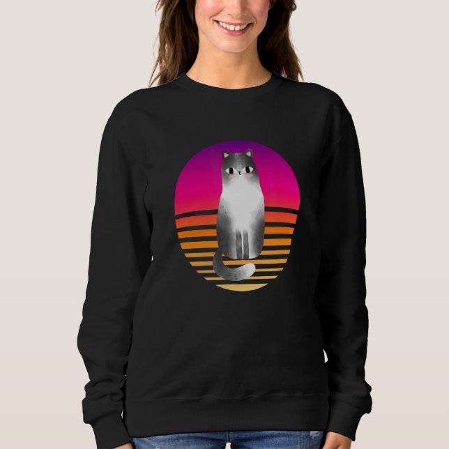 Sudadera Gradiente de gradiente de Naranja púrpura retro ra (Anverso)