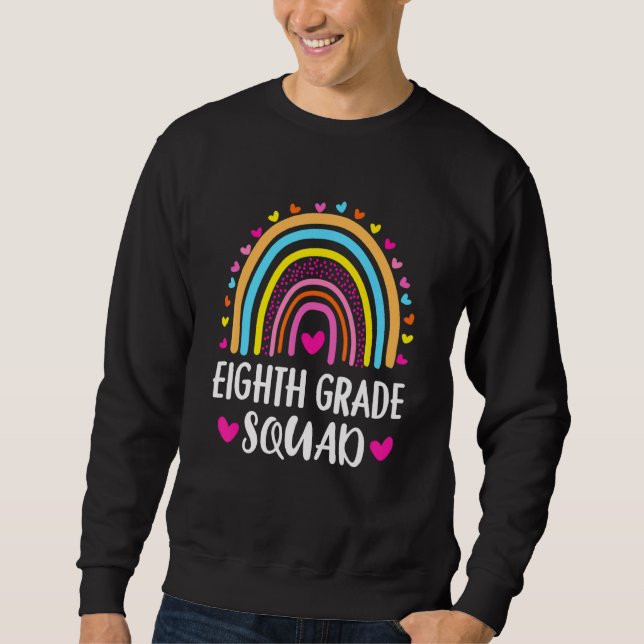Sudadera Grado De Chicas Arcoiris De Octavo Grado Equipo De (Anverso)
