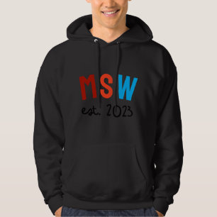 Sudadera Grado de estudiantes de MSW mes de aprecio de trab