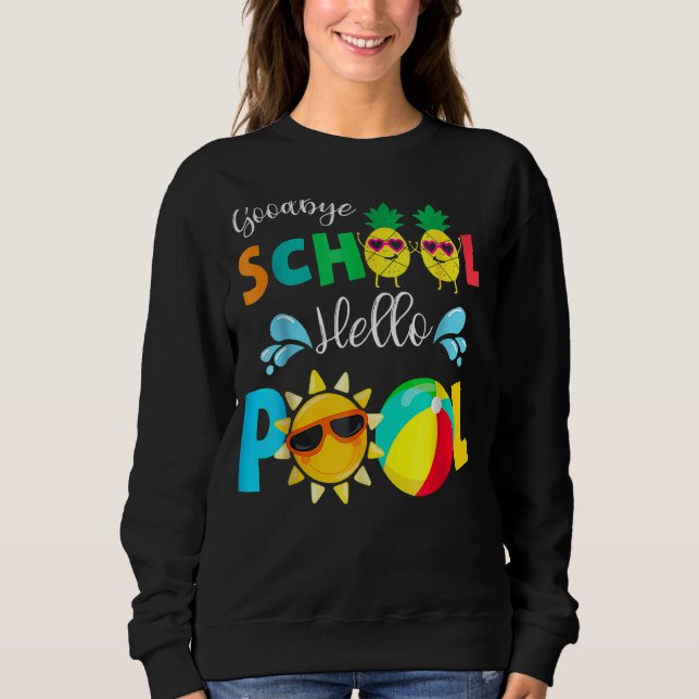Sudadera Graduación Bye Bye School Hello Pool Tee (Anverso)