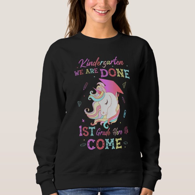 Sudadera Graduación de jardines de infancia Unicornio mágic (Anverso)
