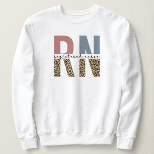 Sudadera Graduación de la enfermera Cheetah Print de RN
