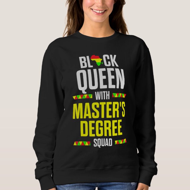 Sudadera Graduación de máster de Reina Negra (Anverso)