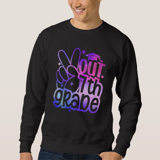 Sudadera Graduación de séptimo grado de Peace Out El Día De (Anverso)
