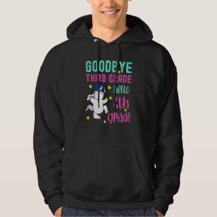 Sudadera Graduación de Unicornio lindo Adiós 3º grado Hola