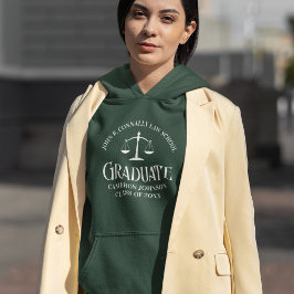 Sudadera Graduación en la Facultad de Derecho Verde de pers