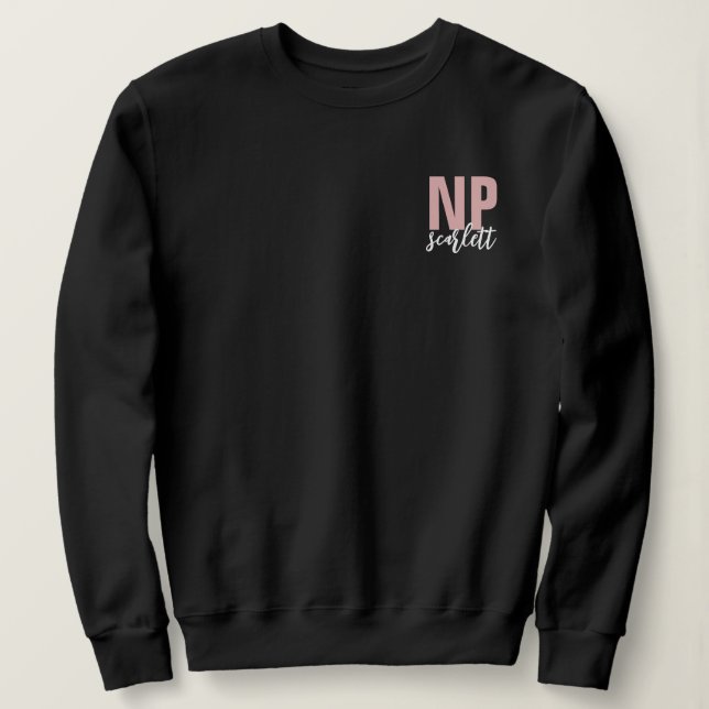 Sudadera Graduación personalizada de enfermero de NP (Anverso del diseño)