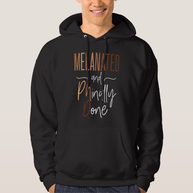 Sudadera Graduada de doctorado melanada para mujer negra (Anverso)