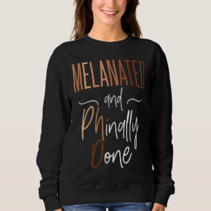 Sudadera Graduada de doctorado melanada para mujer negra