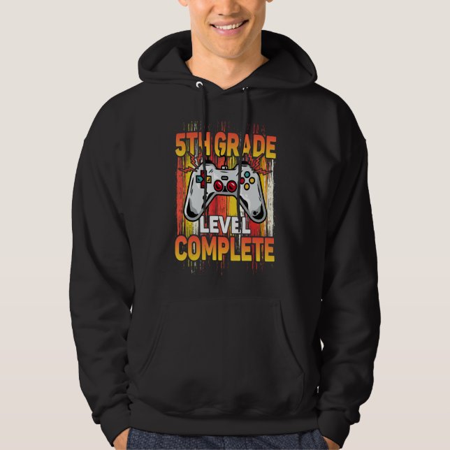 Sudadera Graduado de videojuego completo de 5º grado Retro (Anverso)