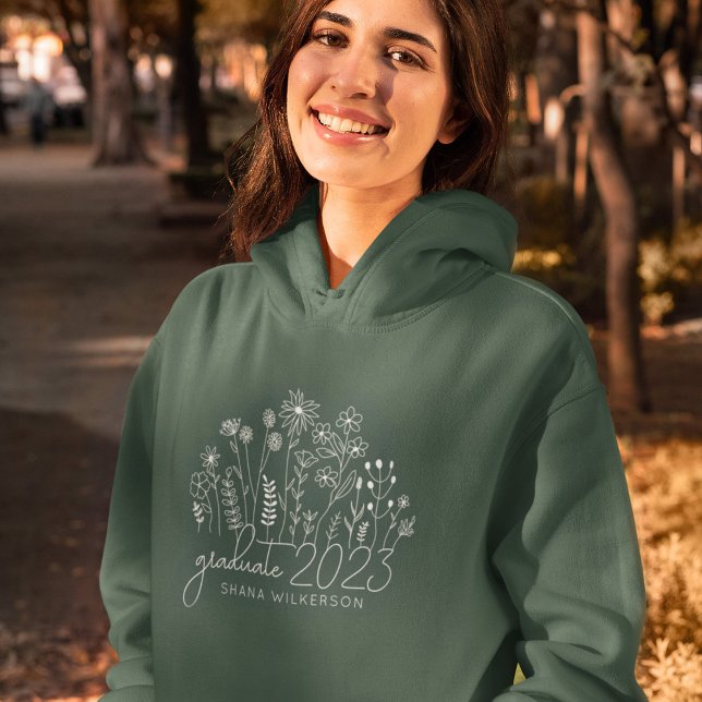 Sudadera Graduado lindo florecimiento de la flor silvestre  (Subido por el creador)