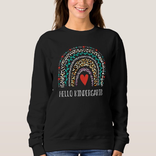 Sudadera Graduado preuniversitario Hello Kindergarten Leopa (Anverso)