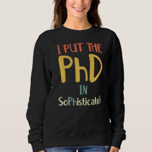 Sudadera Graduado Retro Phd Doctorado