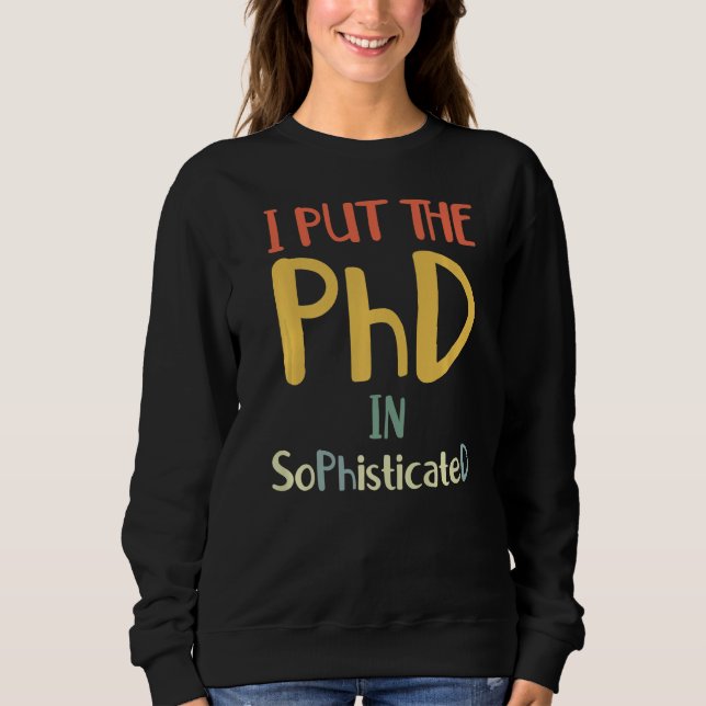 Sudadera Graduado Retro Phd Doctorado (Anverso)