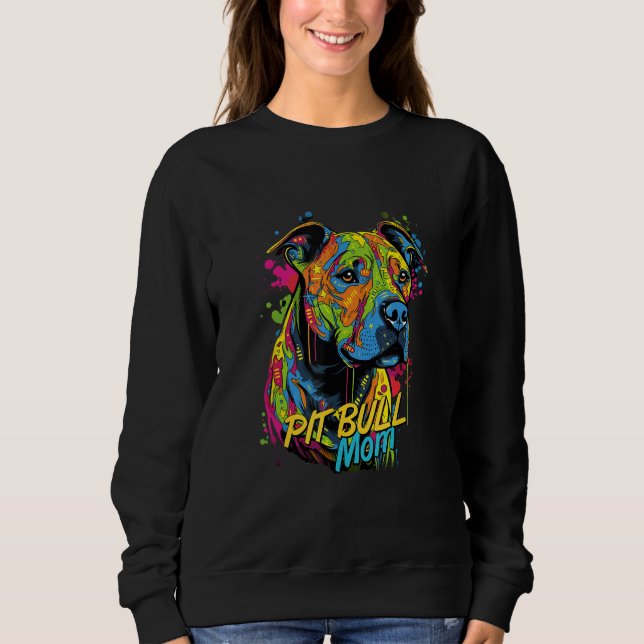 Sudadera Graffiti American Pit Bull Terrier Mom Mural Pit B (Anverso)