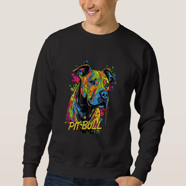 Sudadera Graffiti American Pit Bull Terrier Mural Street Do (Anverso)