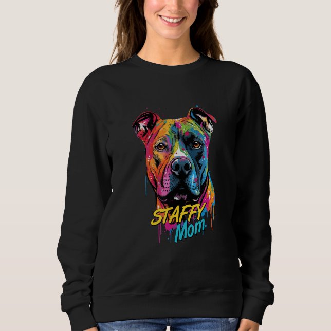 Sudadera Graffiti American Staffordshire Terrier Mom Staffy (Anverso)