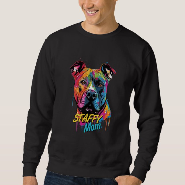 Sudadera Graffiti American Staffordshire Terrier Mom Staffy (Anverso)