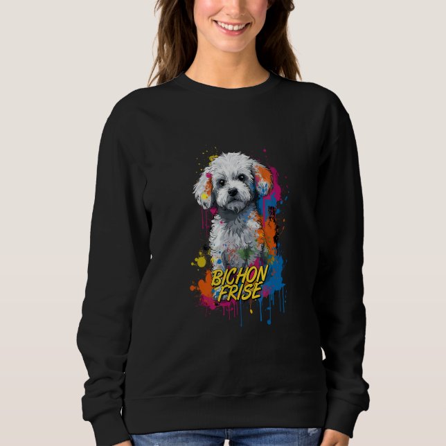 Sudadera Graffiti Bichon Frise Mural Street Bichon Frise (Anverso)