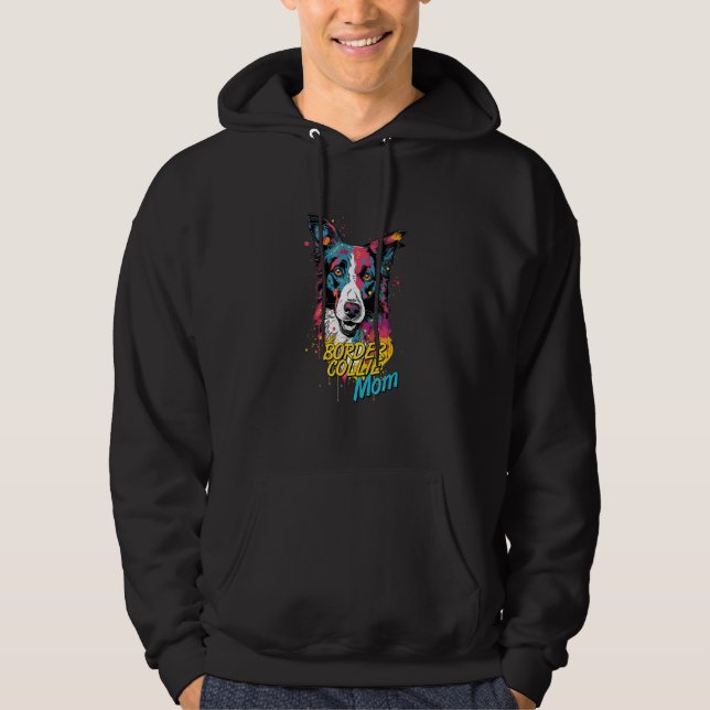 Sudadera Graffiti Border Collie Mom Mural Street Art Border (Anverso)