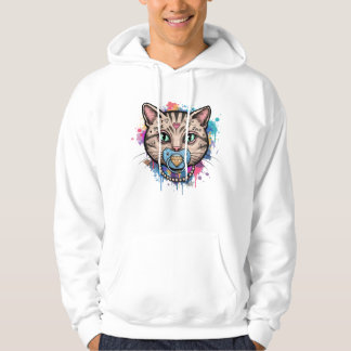 Sudadera Graffiti Cat Face Hoodie