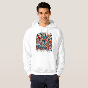 Sudadera Graffiti de baloncesto Art Hoodie - Audaz Basura d