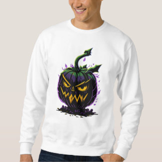 Sudadera Graffiti de calabaza enojado | Morado oscuro y ver
