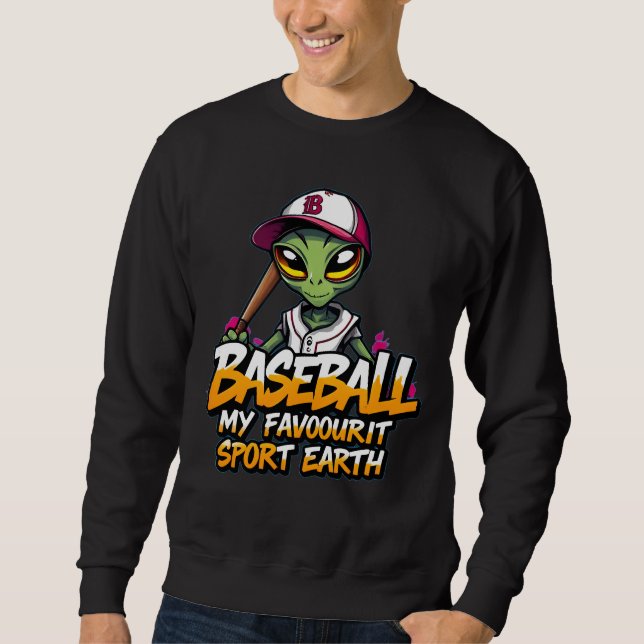 Sudadera graffiti estilo beisbol alienígena (Anverso)