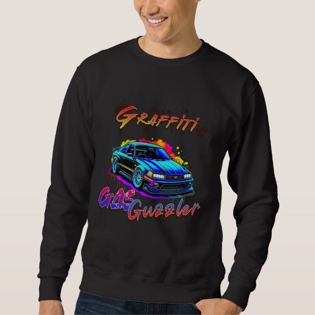 SUDADERA GRAFFITI GAS GUZZLER - COCHE DRIFT (Anverso)