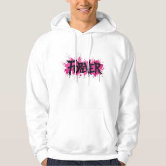 Sudadera Graffiti Rosa caliente "PARA SIEMPRE"