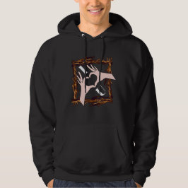 Sudadera gráfica artística de manos en forma de co
