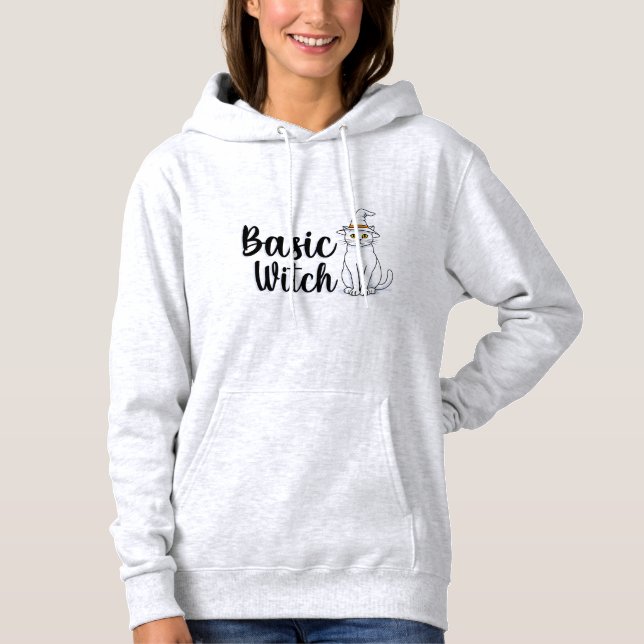 Sudadera gráfica básica de Halloween de bruja dive (Anverso)
