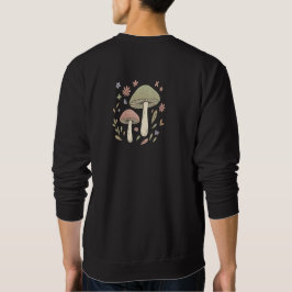 Sudadera Gráfica Botánica de Hongos Cottagecore Terrosa