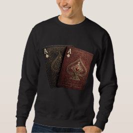 Sudadera gráfica con cartas de juego As de Picas