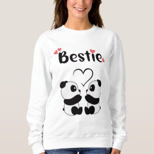 Sudadera gráfica con pandas adorables