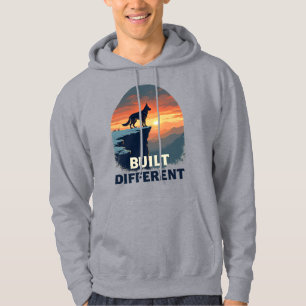 Sudadera gráfica con pastor alemán construido dife