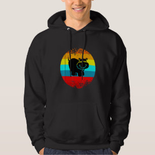 Sudadera Gráfica De Animales De Granja Retro Con Hippo Vint